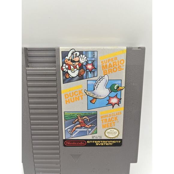 Super Mario Bros / Duck Hunt / World Class Track Meet NES Cart Only - Tested - Picture 2 of 7